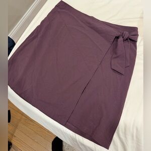 Elegant Purple Wrap Skirt